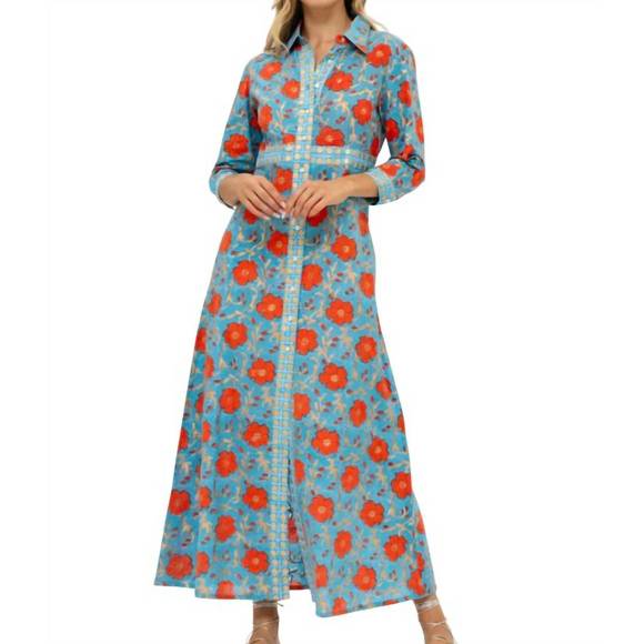 OLIPHANT Tops - NEW OLIPHANT shirt dress maxi dress in poppy